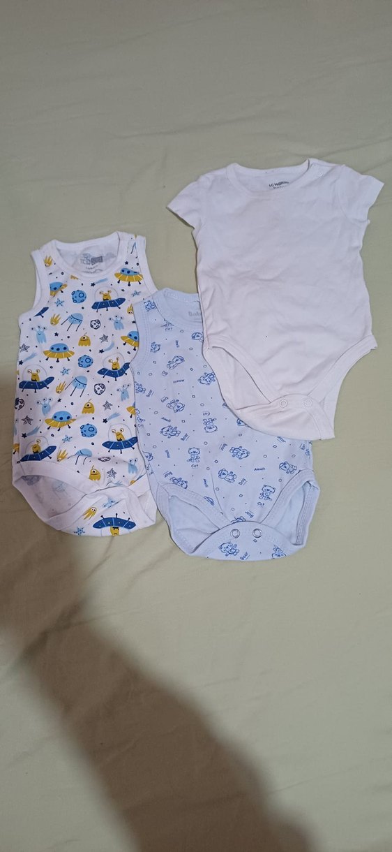 Bebek Erkek Kolsuz Pamuklu Body Seti 3'lü - Görsel 2