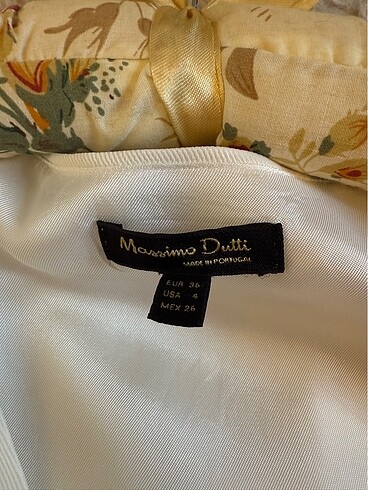 36 Beden Massimo dutti beyaz elbise