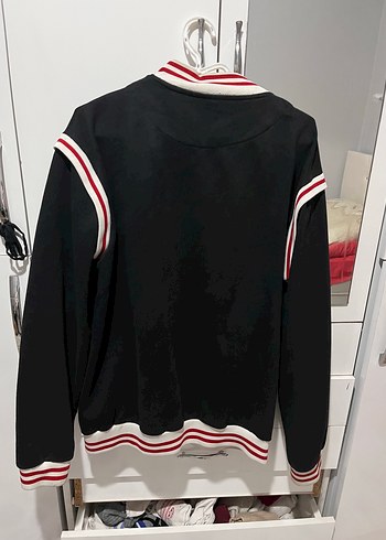 Diğer Siyah Fermuarlı Uzun Kollu Spor Ceket