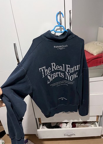 Diğer Kadın Lacivert Fermuarlı Yarım Boğazlı Sweatshirt