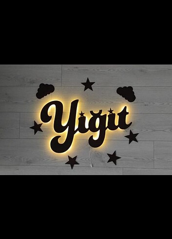 Beden Ahşap LED aydınlatmalı çocuk odası dekorasyonu