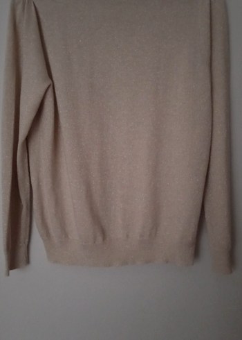 M&S marka bej Düğmeli Kadın Yün Hırka - Görsel 2