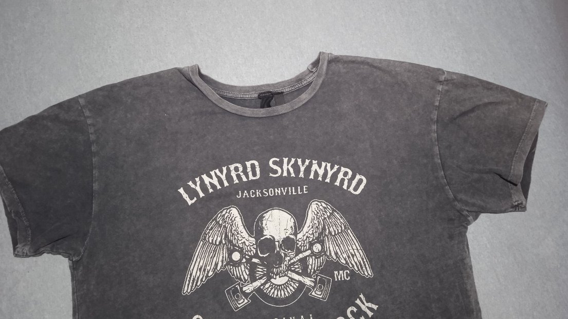 Gri Rock Punk Baskılı Erkek Tişört - Görsel 3