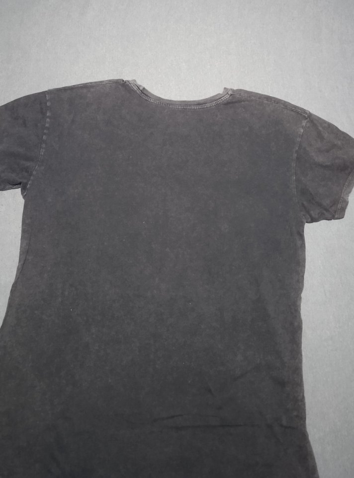 Gri Rock Punk Baskılı Erkek Tişört - Görsel 2