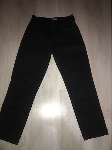 36 Beden Taşlı Mom Jeans