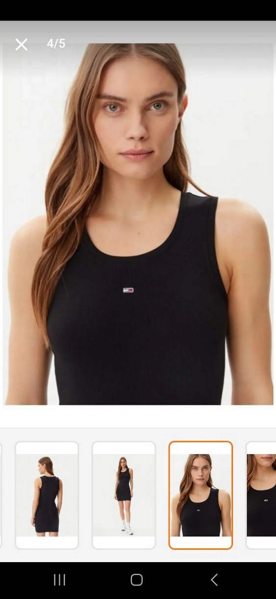 Siyah, Kolsuz, Dar Kesim Günlük Elbise - Görsel 4