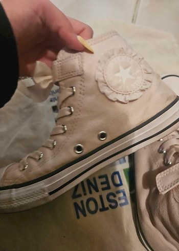 coquette Pembe Fiyonklu ayakkabı converse - Görsel 3