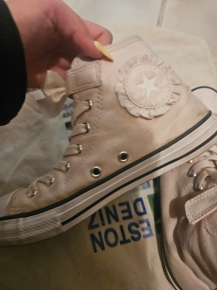 coquette Pembe Fiyonklu ayakkabı converse - Görsel 3