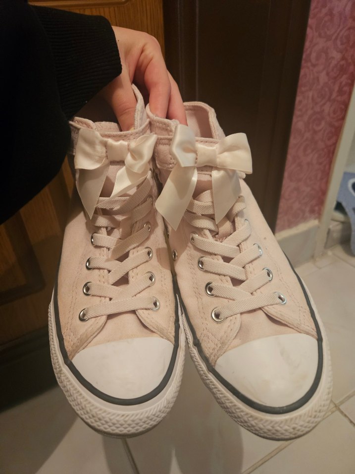 coquette Pembe Fiyonklu ayakkabı converse - Görsel 2