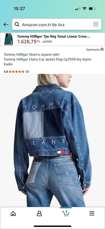 xs Beden Tommy Highlifer Kot Ceket