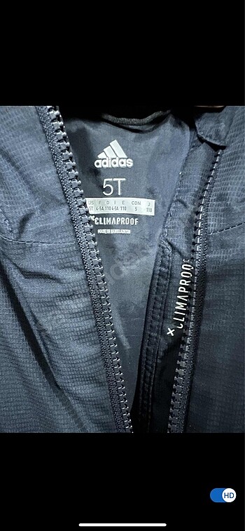 5 Yaş Beden lacivert Renk Orijinal Adidas lieblings çocuk montu