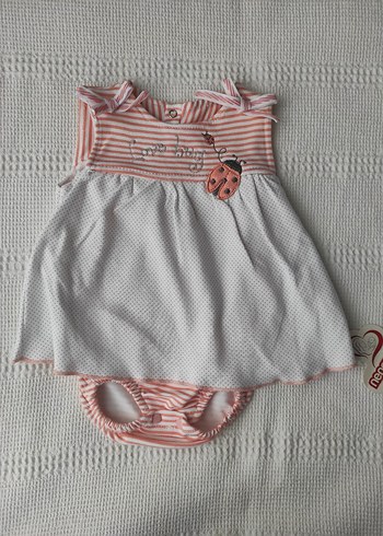 Nakışlı Etekli Bebek Kız Tulum