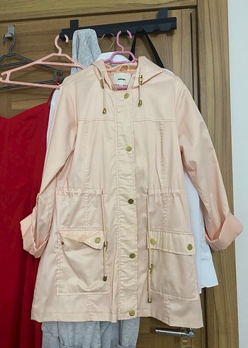 Pudra Düğmeli Yağmurluk - Görsel 2