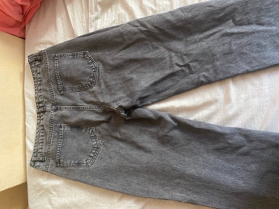 Gri Kadın Kot Pantolon - Görsel 2