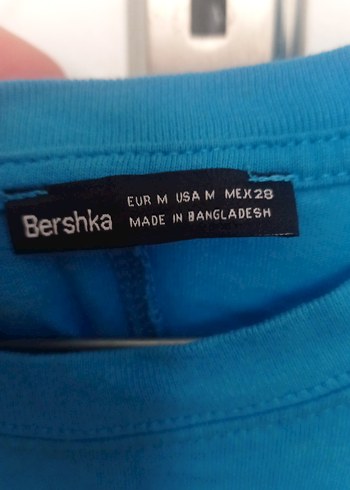 Mavi Bağcıklı Hamile Kısa Kollu Keten Elbise - Görsel 3