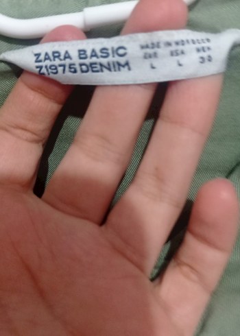 Zara i, Uzun Kollu Haki Keten Gömlek - Görsel 2