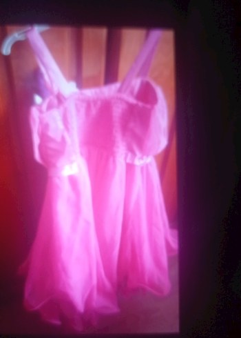 Kız Çocuk Pembe Fırfırlı Elbise - Görsel 2