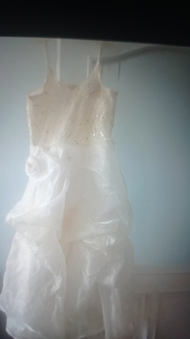 Beyaz Fırfırlı Straplez Çocuk Elbisesi - Görsel 2