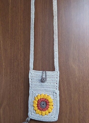 Örgü Telefon Çantası