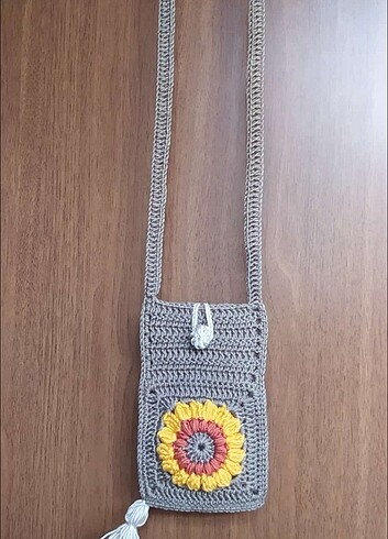 Örgü Telefon Çantası