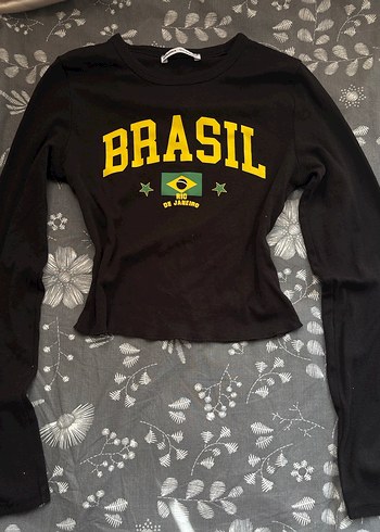 BERSHKA KADIN UZUN KOLLU BRASIL CROP