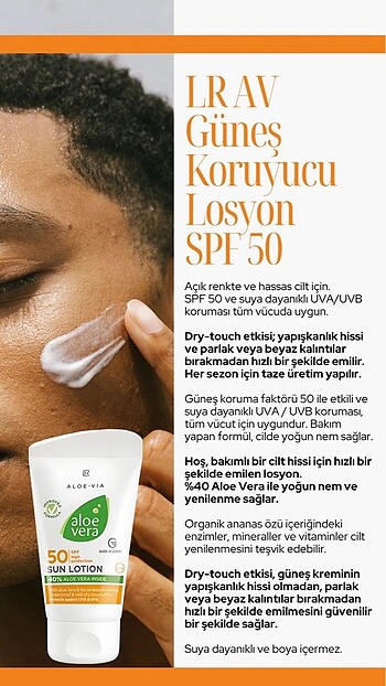 LR Aloe Vera Güneş Kremi 50 spf