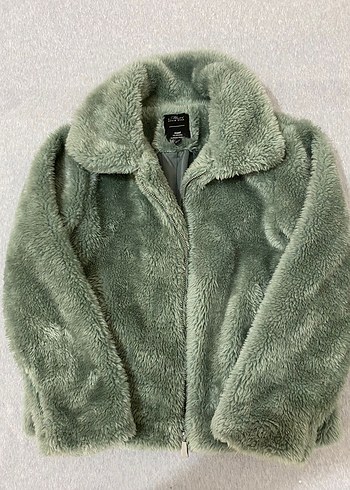 Yeşil Midi Boy Suni Kürk Ceket - Görsel 2