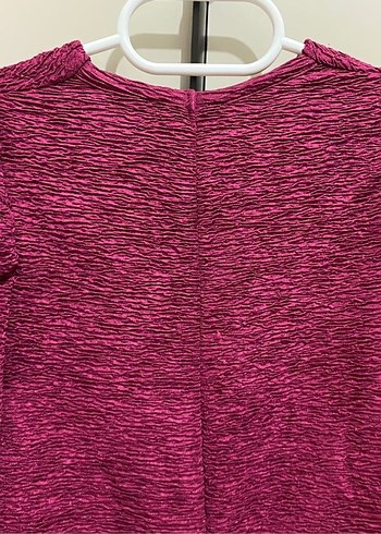 Pembe V Yaka Mini Triko Elbise - Görsel 4