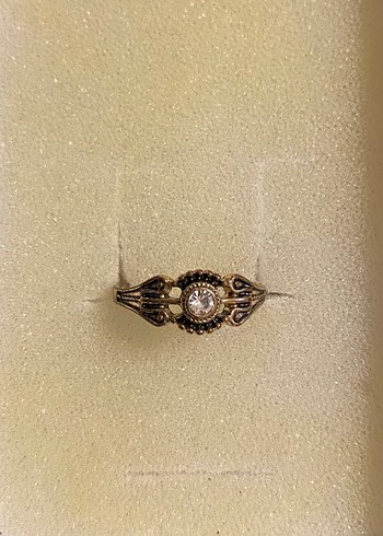 Bordo Boncuk Detaylı Vintage Yüzük - Görsel 3