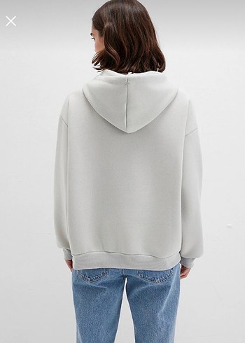 Gri Kapüşonlu MAVI Baskılı Sweatshirt - Görsel 3