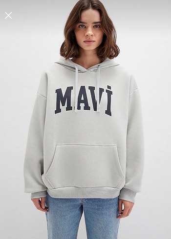 Gri Kapüşonlu MAVI Baskılı Sweatshirt - Görsel 2