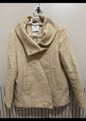 Bej Midi Kadın Yün Kaban - Görsel 2