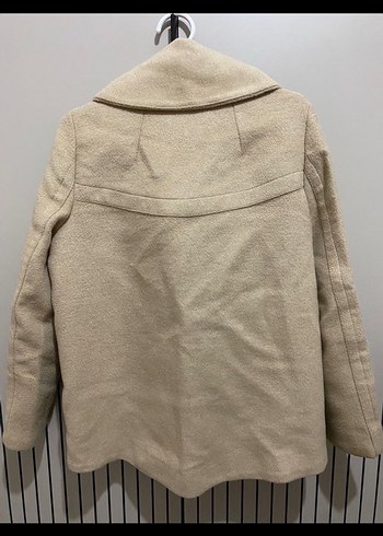 Bej Midi Kadın Yün Kaban - Görsel 3