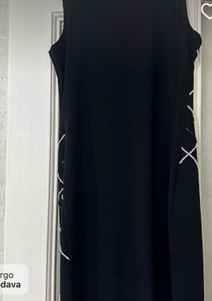 Boncuk İşlemeli Siyah Kışa Kadın Elbisesi - Görsel 2