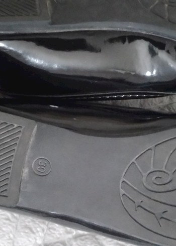 Kız Çocuk Siyah Rugan Babet Tokalı - Görsel 3