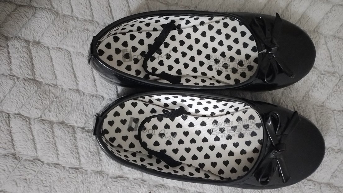 Kız Çocuk Siyah Rugan Babet Tokalı - Görsel 2