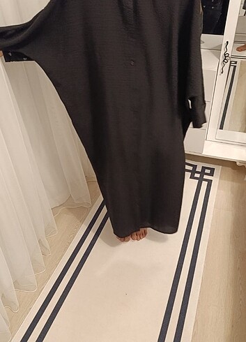 Siyah tesettür tunik elbise uzun