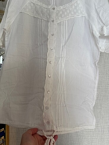 Koton marka beyaz gömlek - Görsel 6