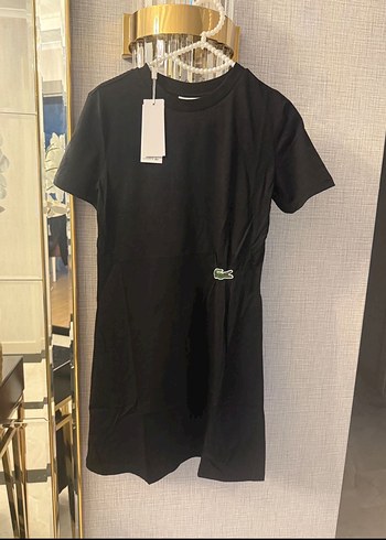Siyah Lacoste elbise - Görsel 3