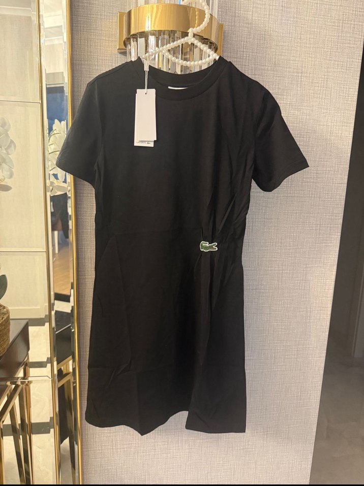Siyah Lacoste elbise - Görsel 3