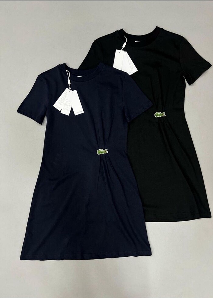 Siyah Lacoste elbise - Görsel 2
