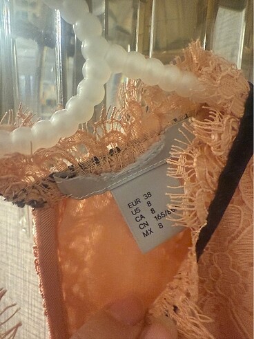 H&M marka pudra somon rengi bluz - Görsel 2