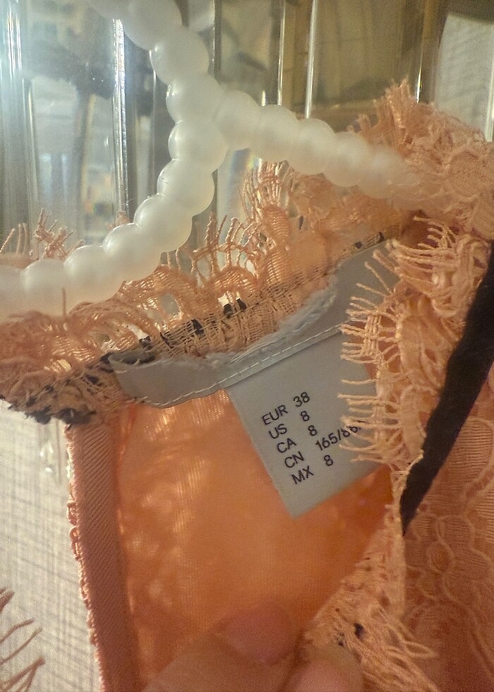 H&M marka pudra somon rengi bluz - Görsel 2