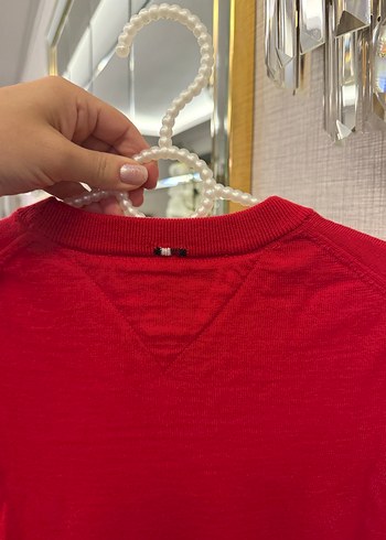 Tommy Hilfiger Kırmızı erkek  Triko Uzun Kollu Kazak - Görsel 5