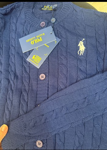 Bayan Lacivert Örgü Hırka - Görsel 2