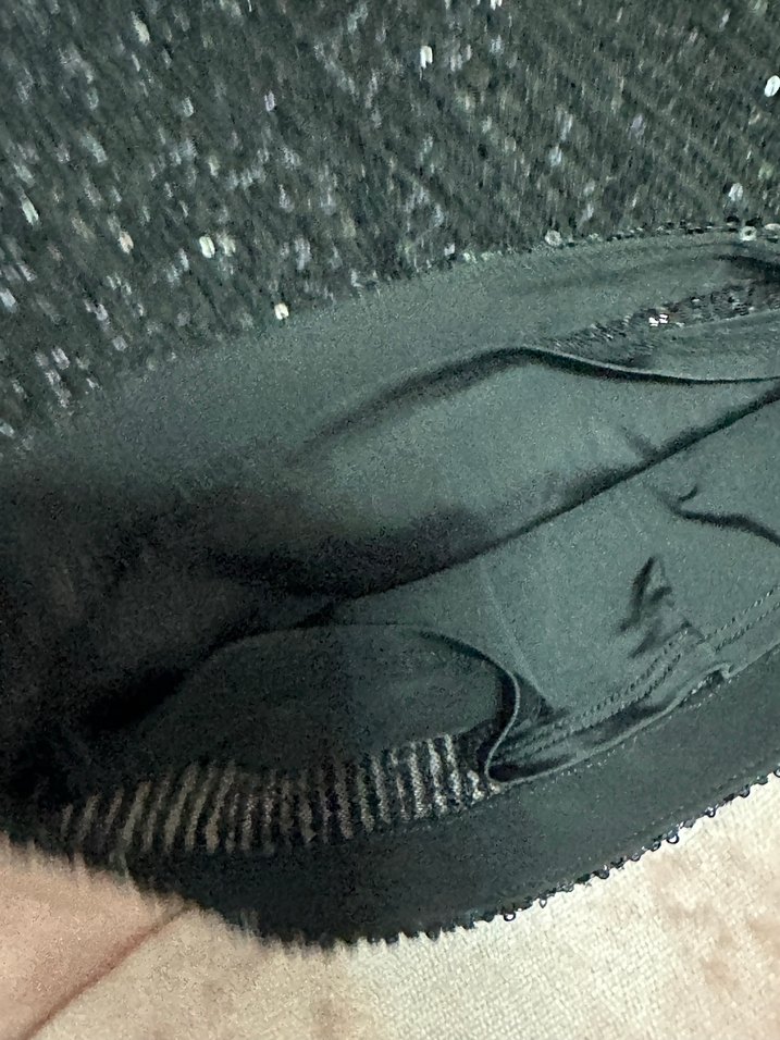 Boncuk İşlemeli Siyah Uzun Abiye Elbise - Görsel 4