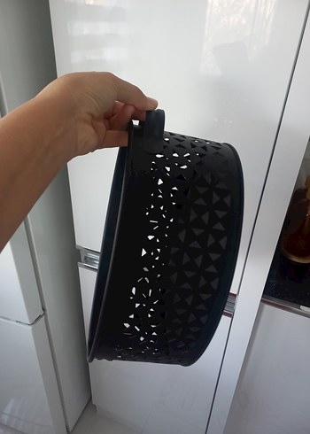 siyah metal ekmeklik patateslik ve dekoratif cok amacli sepet - Görsel 3