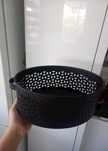 siyah metal ekmeklik patateslik ve dekoratif cok amacli sepet - Görsel 2