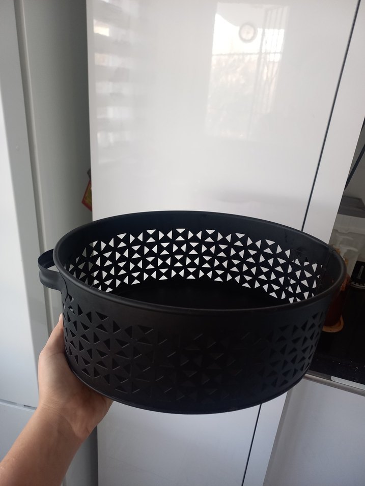 siyah metal ekmeklik patateslik ve dekoratif cok amacli sepet - Görsel 2