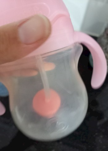 tıklama kilitli uclu pipetli alistirma bardagi  biberon suluk - Görsel 3